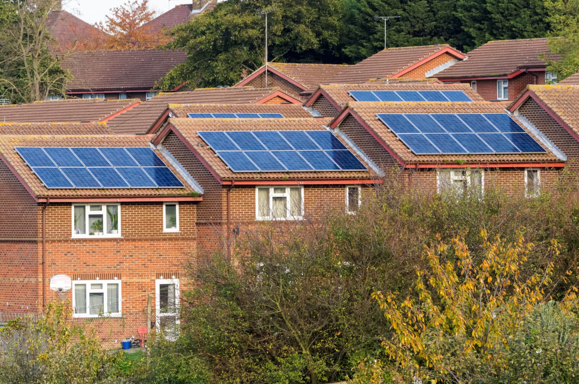 A resident at home during a housing retrofit programme